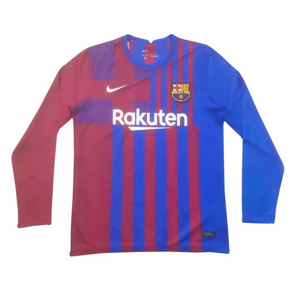 Camiseta Barcelona 1ª ML 2021-2022 Rojo Azul